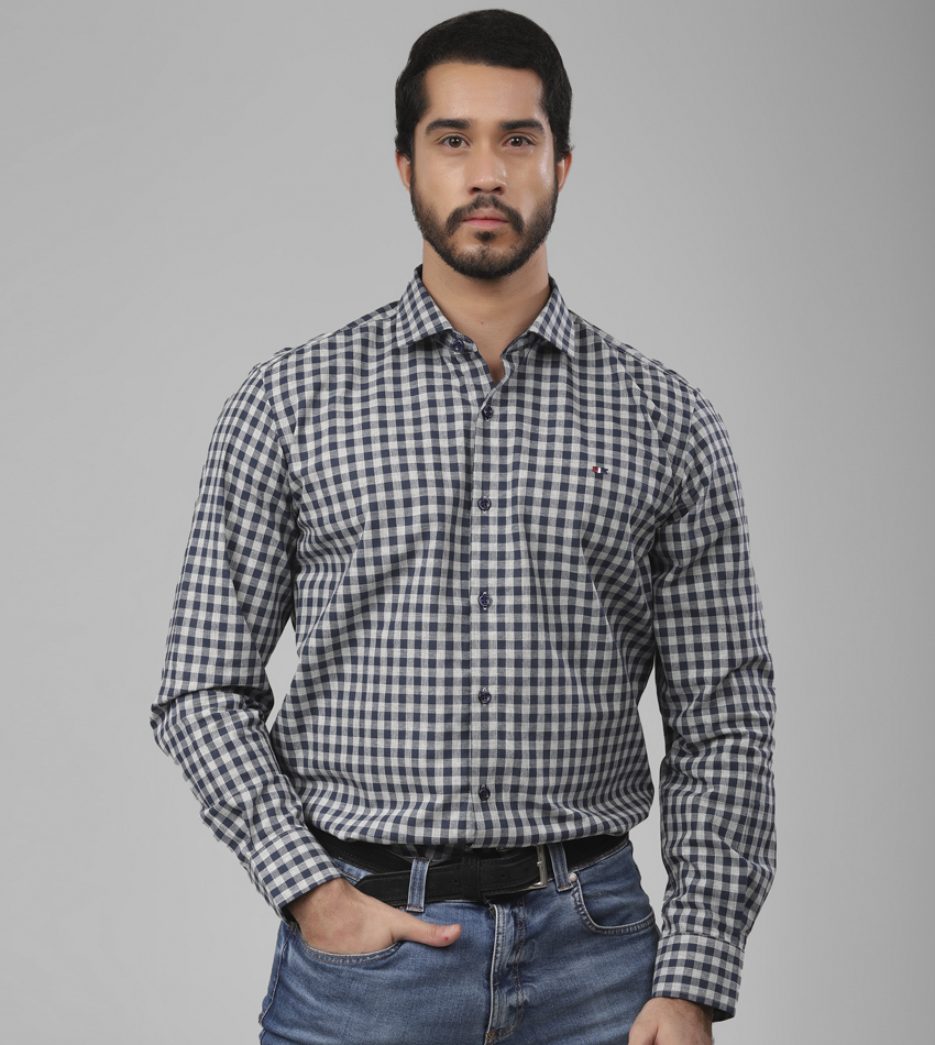 Camisa Xadrez Slim Manga Longa - 24802