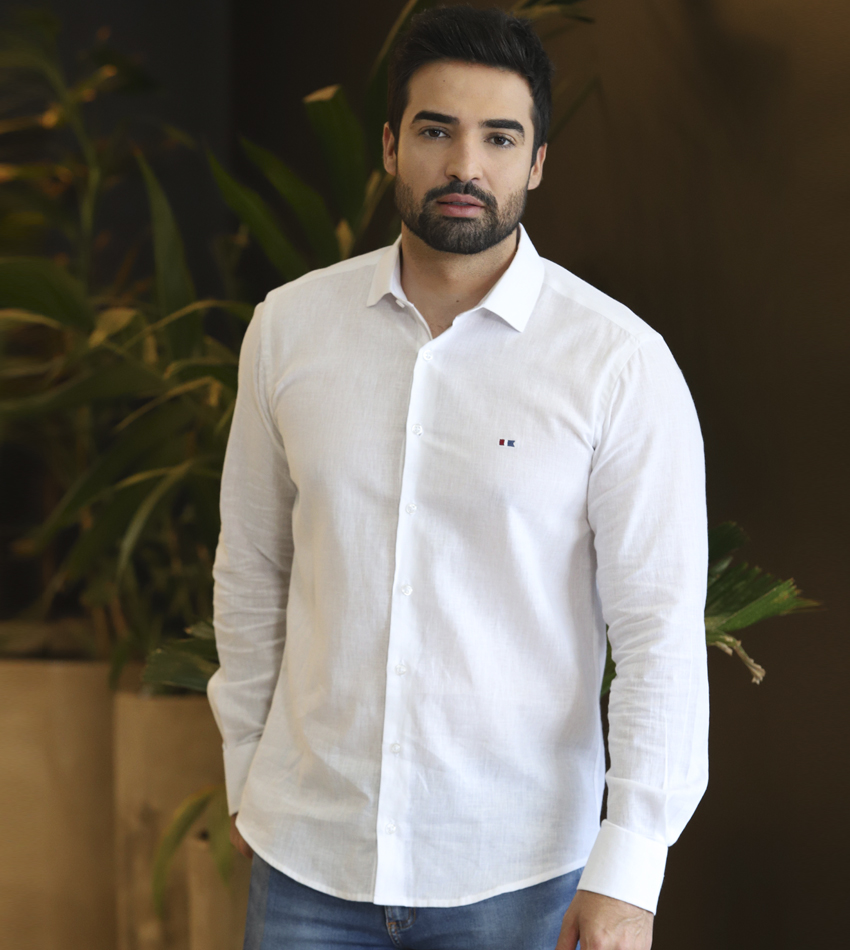Camisa Slim de Linho - 24806